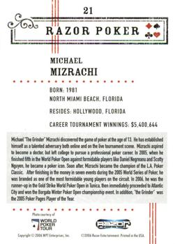 2006 Razor Poker #21 Michael Mizrachi Back